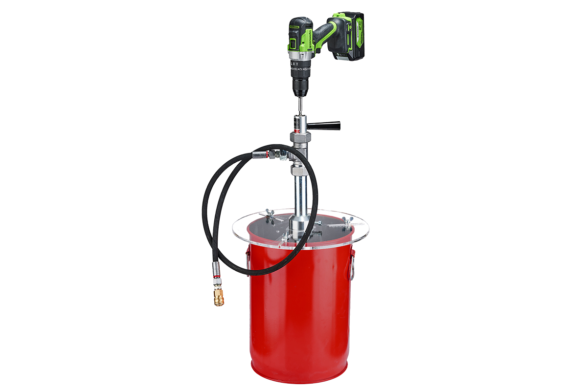 ערכת שאיבה ניידת LubeDrive מבית LUTZ למילוי גריז ושמנים